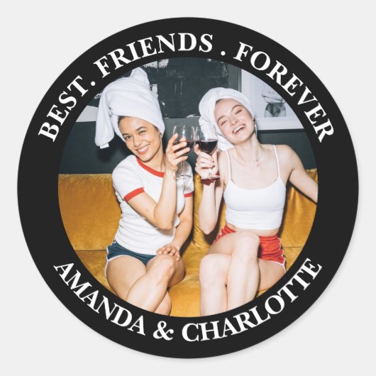Sticker Black Best Friends Forever (Devant)