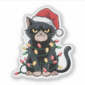 Sticker Black Cat Christmas Edition (Devant)