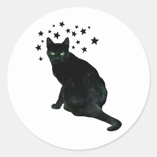 Sticker Black Cat Stars (Devant)