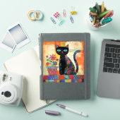 Sticker Black Cat Whimsical Artwork (Couverture iPad)