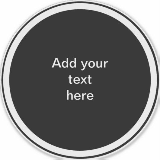 Sticker Black circle with white circle TEMPLATE, (Devant)