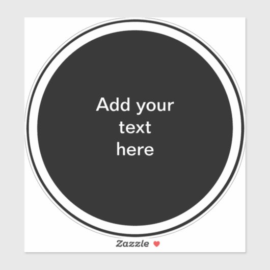 Sticker Black circle with white circle TEMPLATE, (Feuille)