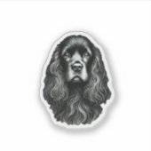Sticker Black Cocker Spaniel (Devant)