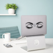 Sticker Black Eyelashes Lashes Beauté Lash (Ordinateur portable sur le bureau)