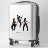 Sticker Black Gold Fringe Dancer #1 (Sur valise)