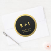 Sticker Black + Gold | MARIAGE (Enveloppe)