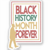Sticker Black History Month Forever Typography (Recto)
