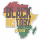 Sticker Black History Period Africa Map Cultural supporter (Devant)