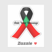 Sticker Black HIV/AIDS Awareness Ribbon (Feuille)