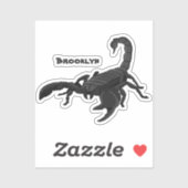 Sticker Black hungry scorpion (Feuille)