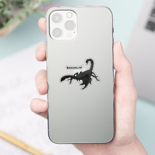 Sticker Black hungry scorpion (Téléphone)