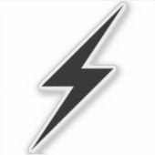 Sticker Black Lightning Bolt Of Anarchy  (Devant)