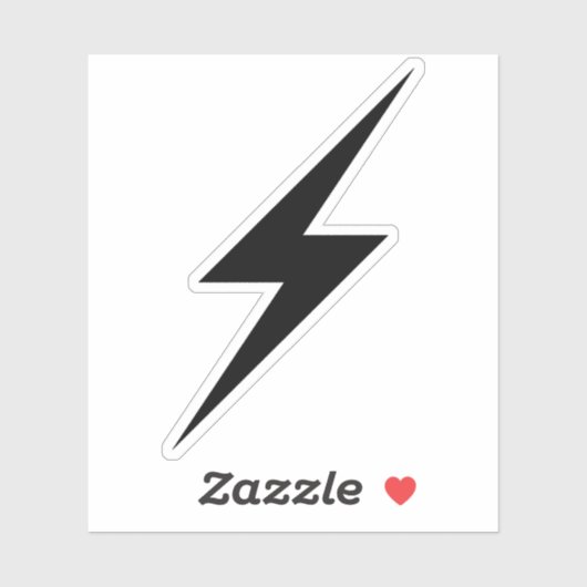 Sticker Black Lightning Bolt Of Anarchy  (Feuille)