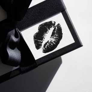 Sticker Black Lipgloss Kiss Lips Valentines Jour Coupe per