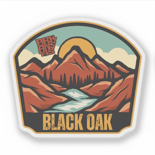 Sticker Black Oak, Arkansas (Devant)
