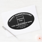 Sticker Black Oval de Thanksgiving (Enveloppe)