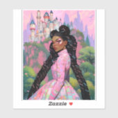 Sticker Black Princess Imaginaire Art (Feuille)