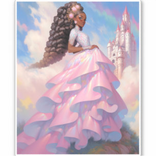 Sticker Black Princess Imaginaire Art