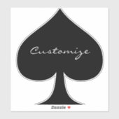 Sticker Black Queen of Spades (Feuille)