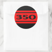 Sticker Black Red Race Stripes 350 (Sac)