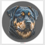 Sticker Black Rottweiler (Feuille)