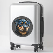 Sticker Black Rottweiler (Sur valise)