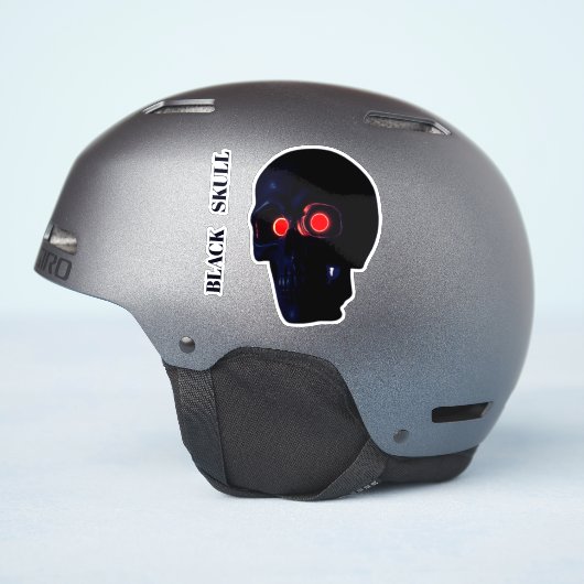 STICKER BLACK SKULL (Côté casque)