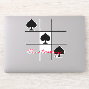 Sticker Black Spades Tic Tac Toe Thunder_Cove