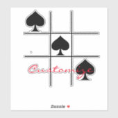 Sticker Black Spades Tic Tac Toe Thunder_Cove (Feuille)