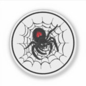 Sticker Black Spider en Web (Devant)