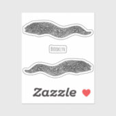 Sticker Black spotted moray eel cartoon (Feuille)