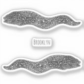 Sticker Black spotted moray eel cartoon (Recto)