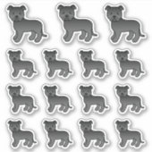 Sticker Black Staffordshire Bull Terrier mignon Chiens de  (Devant)
