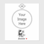 Sticker Black Trex le Boss Dino (Feuille)