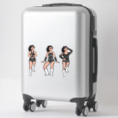 Sticker Black White Dots #2 (Sur valise)