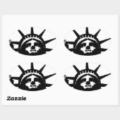 Sticker Black & White Pop Art Statue of Liberty (Feuille)
