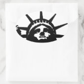 Sticker Black & White Pop Art Statue of Liberty (Sac)