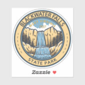 Sticker Blackwater Falls State Park West Virginia Badge (Feuille)