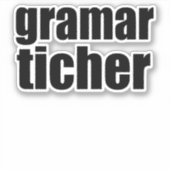 Sticker Blague de professeur de grammaire (Devant)