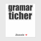 Sticker Blague de professeur de grammaire (Feuille)