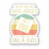 Sticker Blagues drôles de papa pour hommes dans dad-a-Base (Recto)
