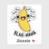 Sticker Blah-nana Funny Banana Pun (Feuille)