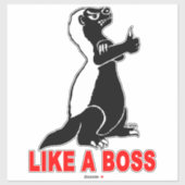 Sticker Blaireau de miel, comme un patron (Feuille)