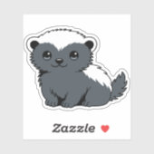 Sticker Blaireau Miel Cartoon Mignon (Feuille)