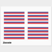 Sticker blanc bleu rouge (Feuille)
