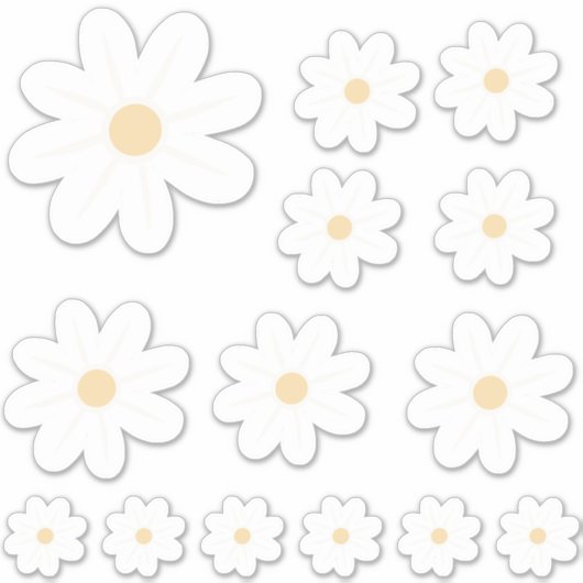 Sticker Blanc Retro Daisy (Devant)
