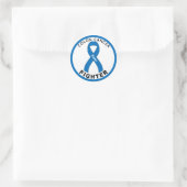 Sticker blanc rond blanc pour combattre le cancer  (Sac)