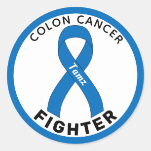 Sticker blanc rond blanc pour combattre le cancer 