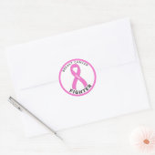 Sticker blanc rond blanc pour combattre le cancer  (Enveloppe)