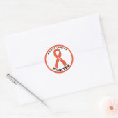 Sticker blanc rond blanc pour Lutte contre le canc (Enveloppe)